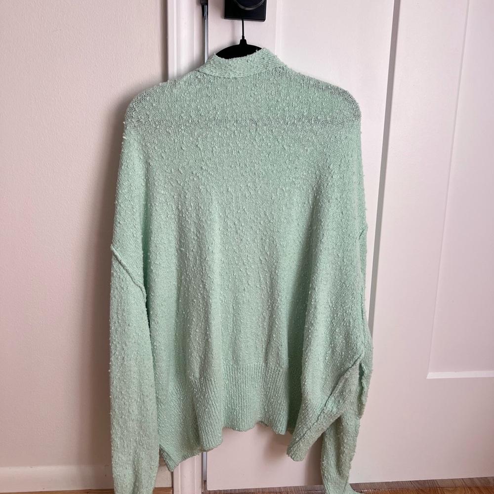 Free People teal Cardigan Sweater size S - Picture 3 of 3